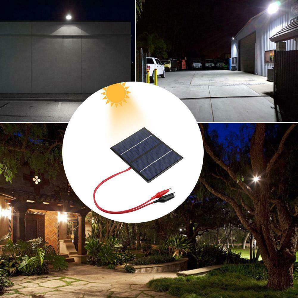 1.5W 12V Solar Cell Polysilicon Flexible DIY Solar Panel Power Bank w/Clip @
