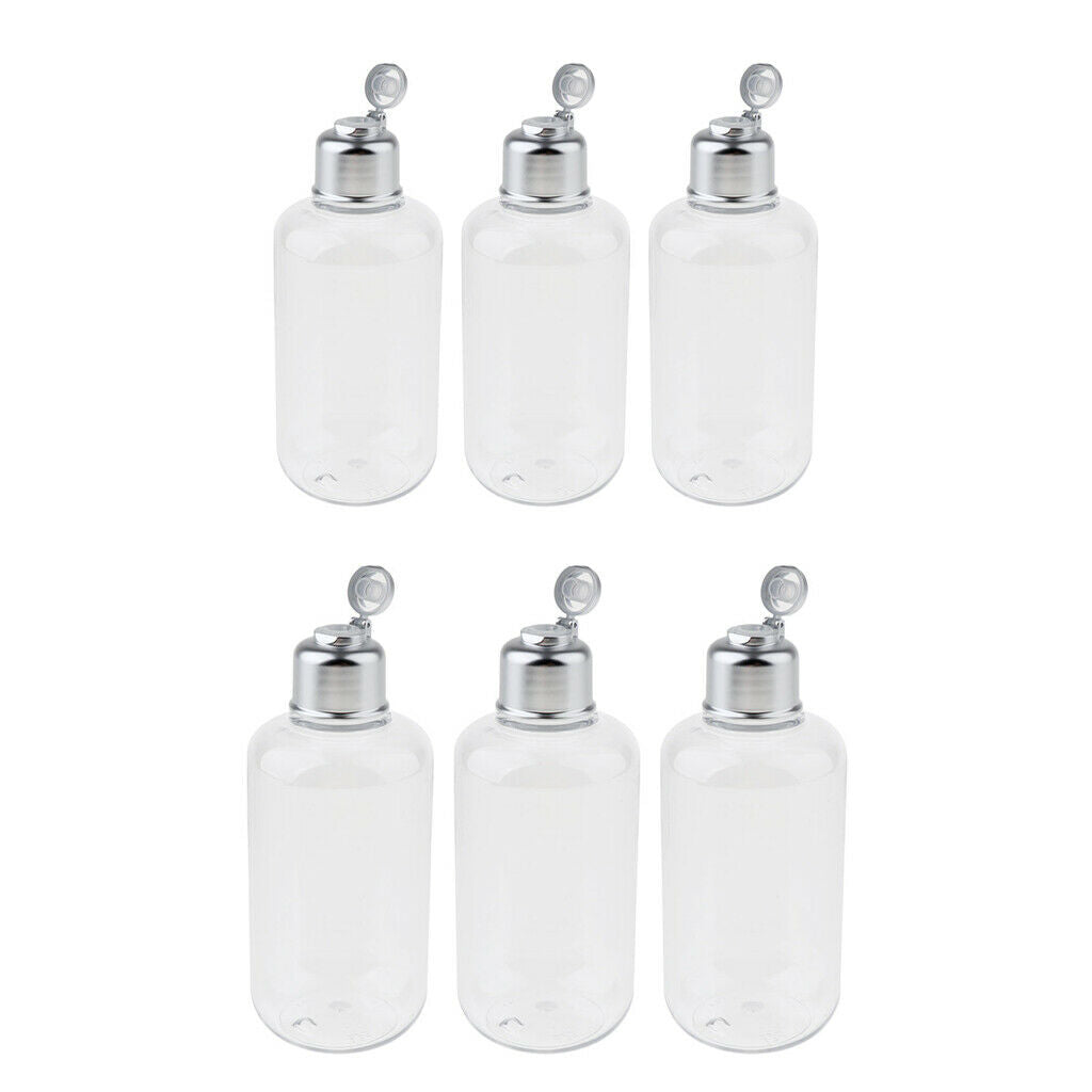 6Pcs Empty Makeup Lotion Toner Bottles Travel Refillable Container 200/300ml