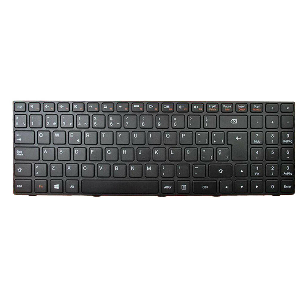 Laptop SP QWERTY Spanish Backlit Keyboard for Lenovo IdeaPad 100-15IBY Black