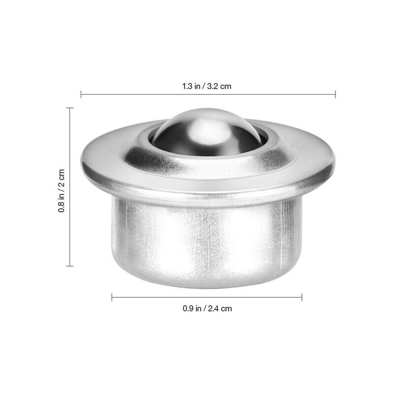 2X(12PCS Stainless Steel Ball Transfer Bea Casters Universal Base Conveyor I2M5)