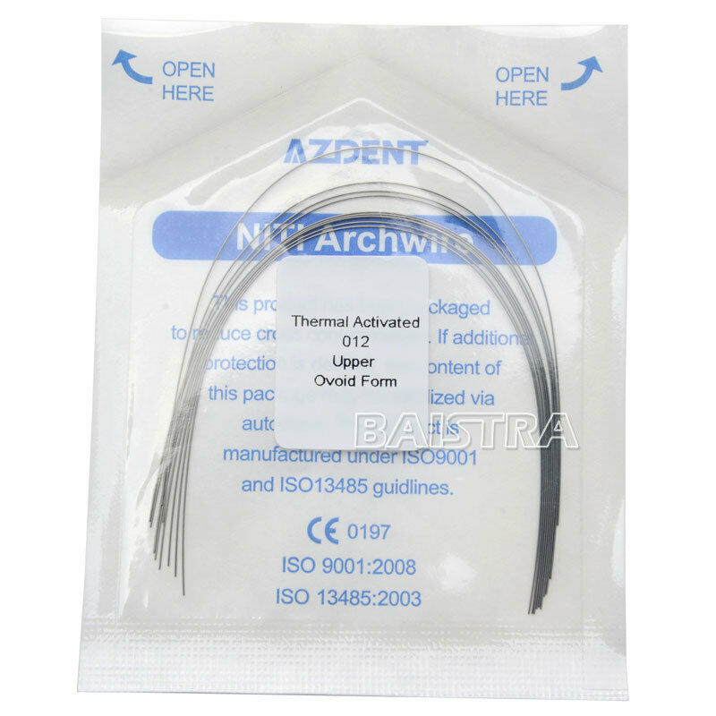 50 X Dental Orthodontic Heat thermal Activated Niti Round Arch Wires 012 Upper