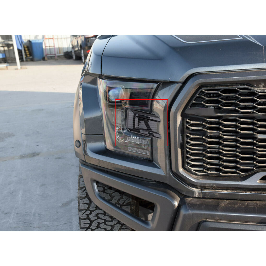 Fit For Ford F150 F-150 2017-20 ABS Head Light Lamp Eyebrow Cover Trim 2pcs