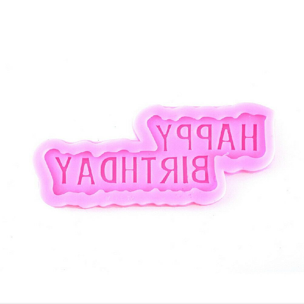 Happy birthday fondant cake decorating silicone mold baking tools xmas de.l8