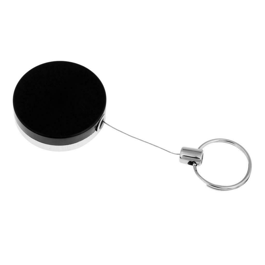 Retractable Key Chain Reel Badge Holder Steel  Ring Belt Clip Clasp
