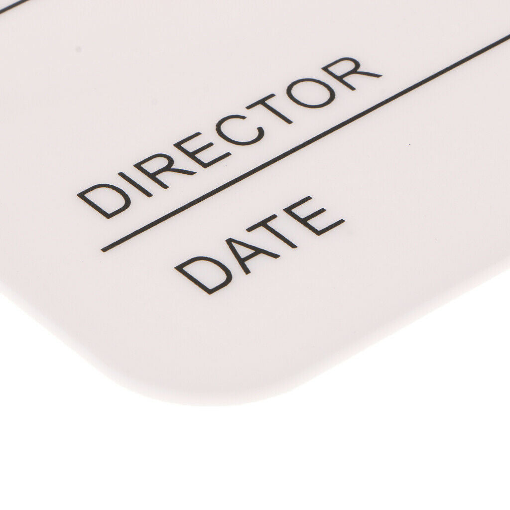 Film Movie Clapper Board Director Video Scene Cut Action Prop Clap White