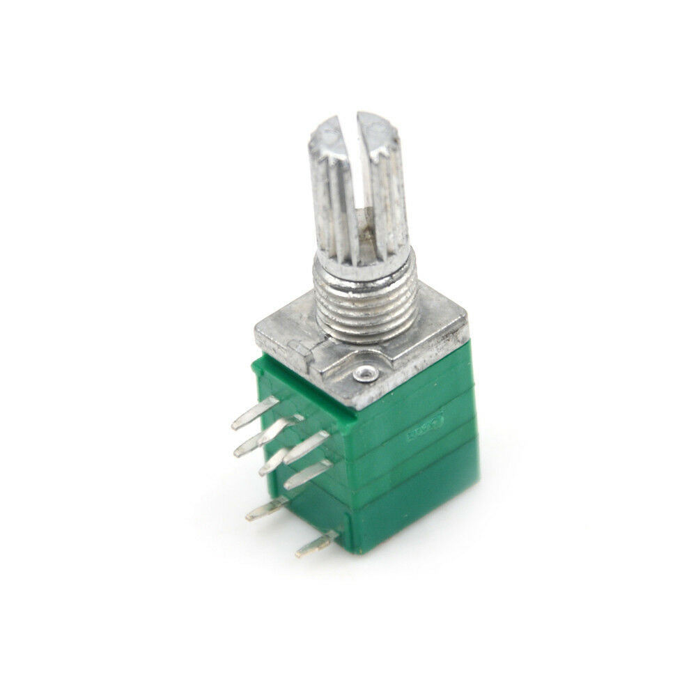 8Pin Knurled Shaft Double Linear B 50K ohm Rotary Potentiometer RV097NS Pip WF