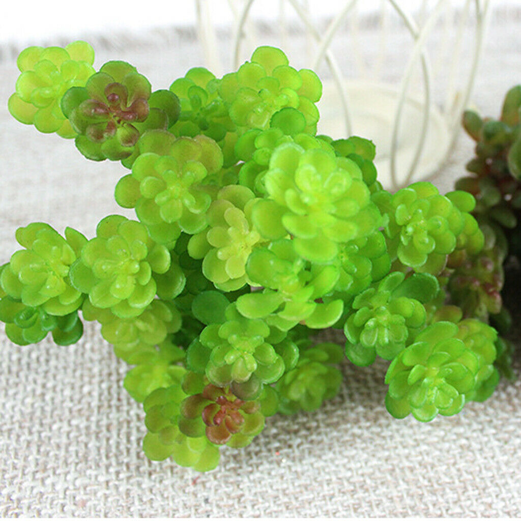 2x Artificial Succulent Flower Floral Stem Plastic