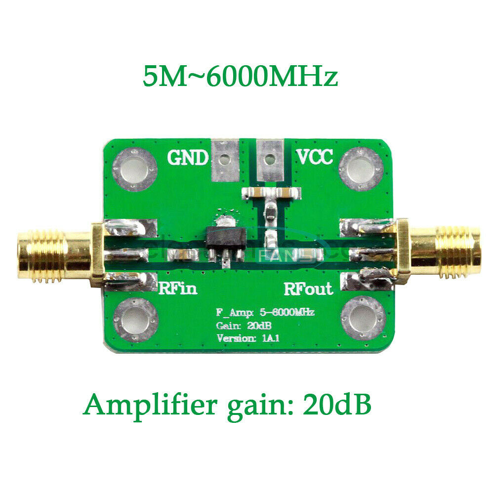 5M-6GHz RF Amplifier Ultra Wideband Gain 20dB Medium Power Amplifier Board