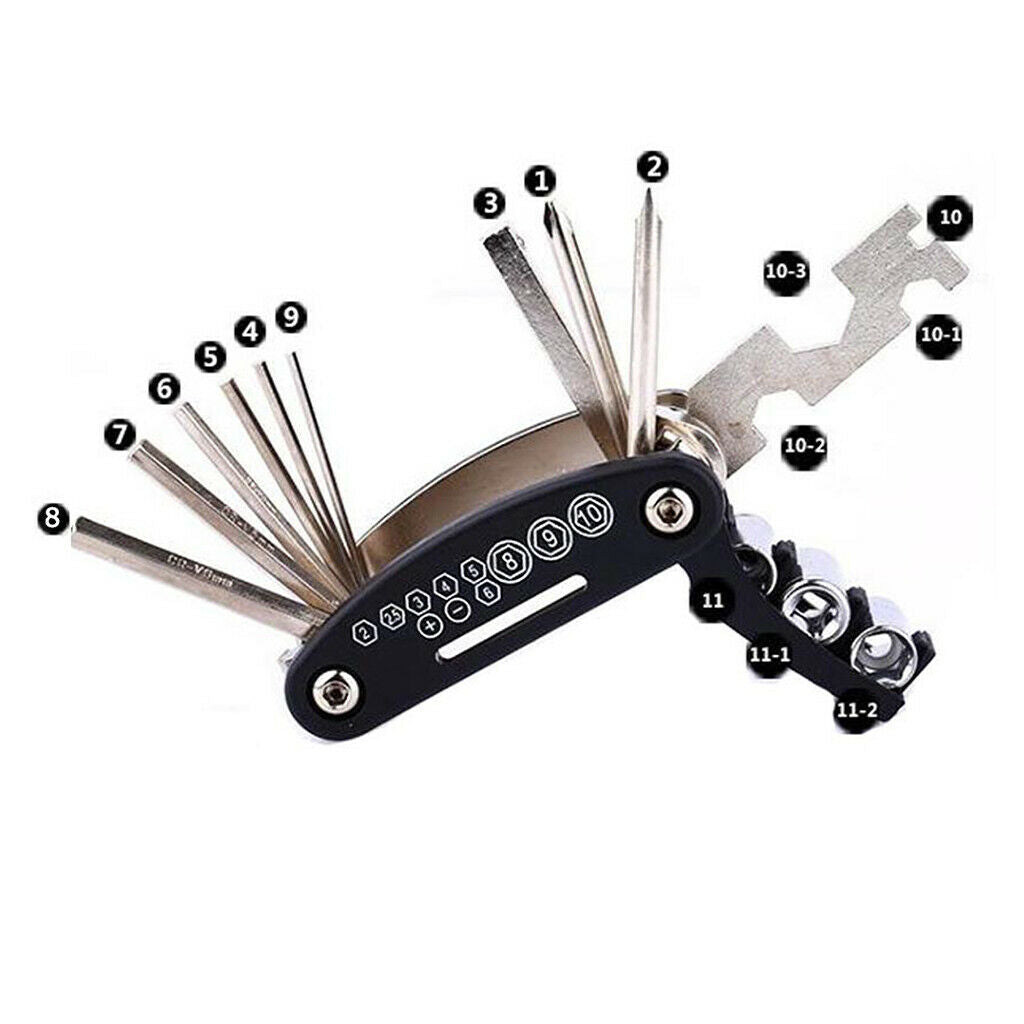 16 in 1 Multi-Function Bike Bicycle Cycling Mechanic Repair Tool Kit