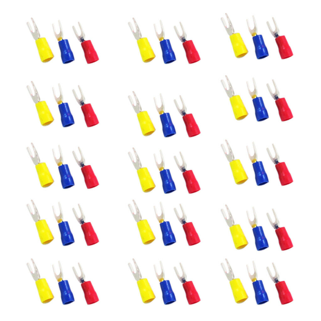 Set of 150pcs Crimping Wire Spade Fork Terminal Connector U Shape SV2-3.2