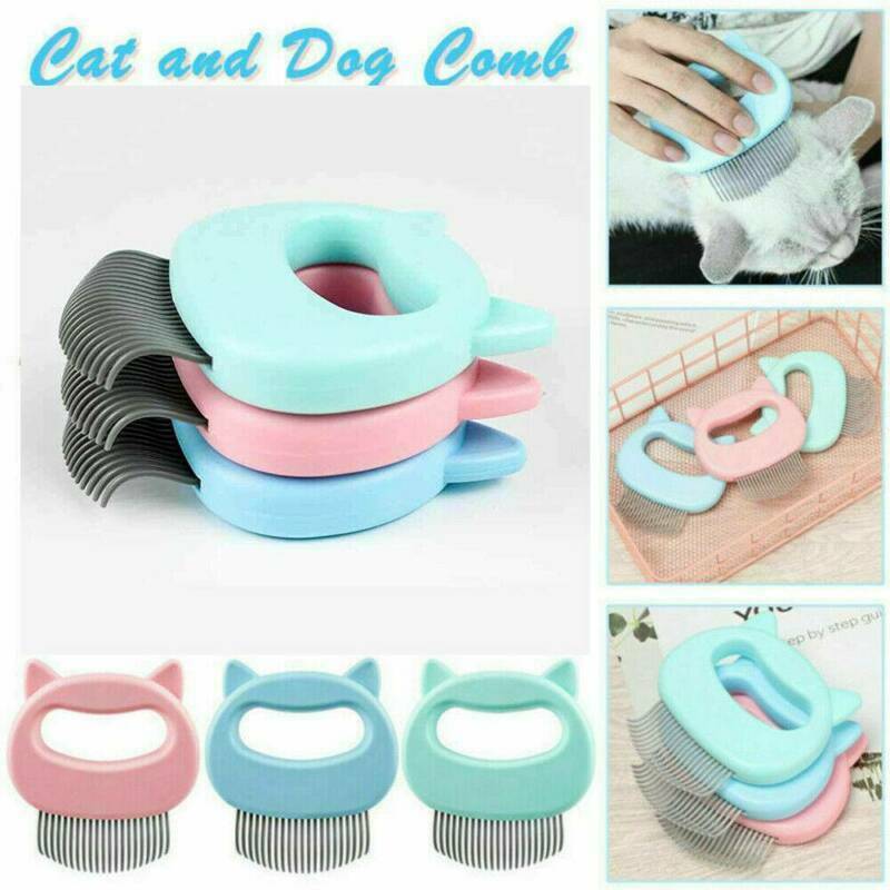 Pet Cat Dog Massage Shell Comb Grooming Hair Removal Shedding Cleaning Brush HOT