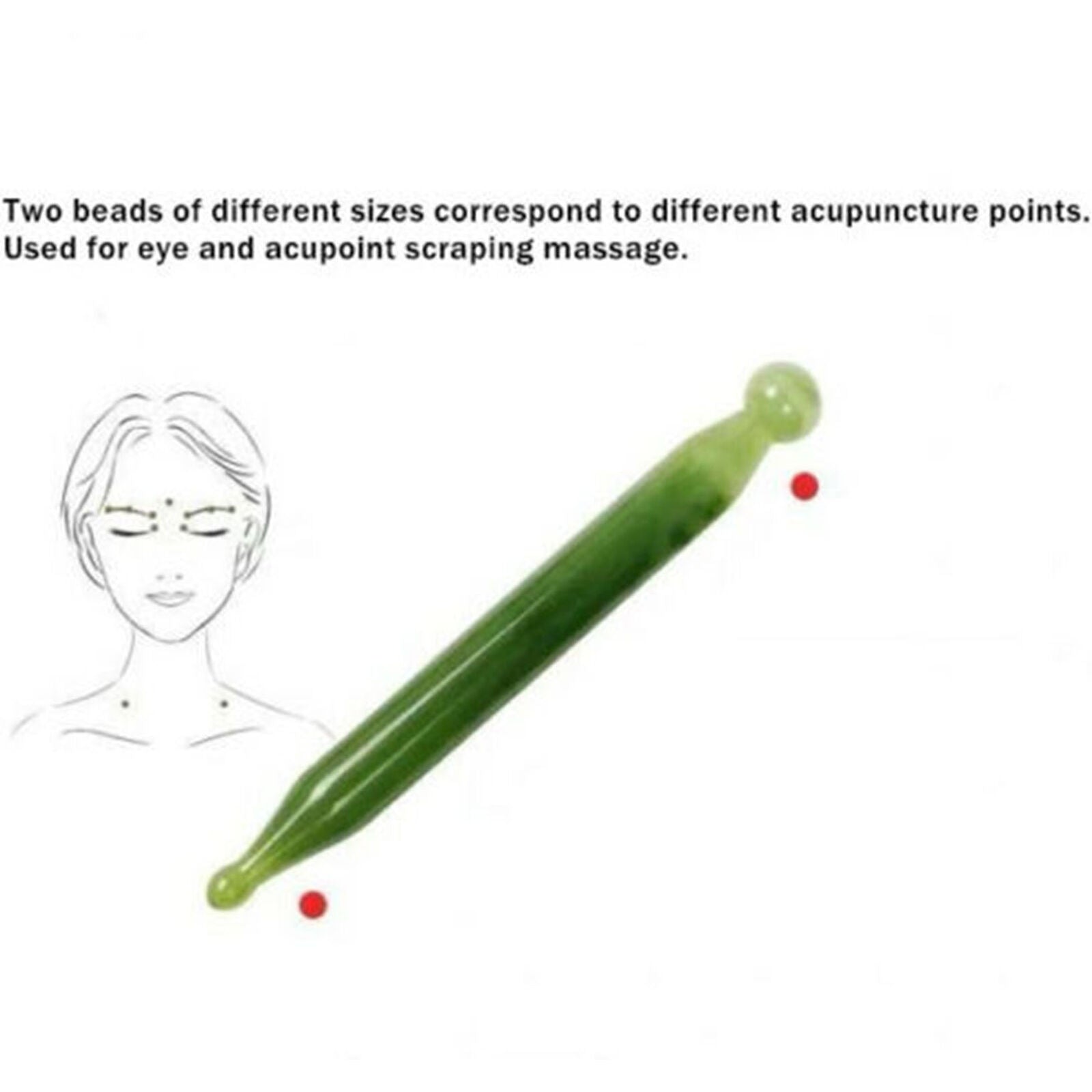 7 Pcs Set Gua Sha Natural Green Jade Quartz Stone Facial Body Massage Board Tool