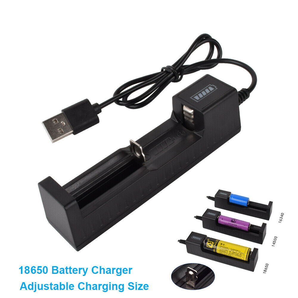 18650 Battery Charger USB for Rechargeable Batteries Li-ion 18650 26650 14500