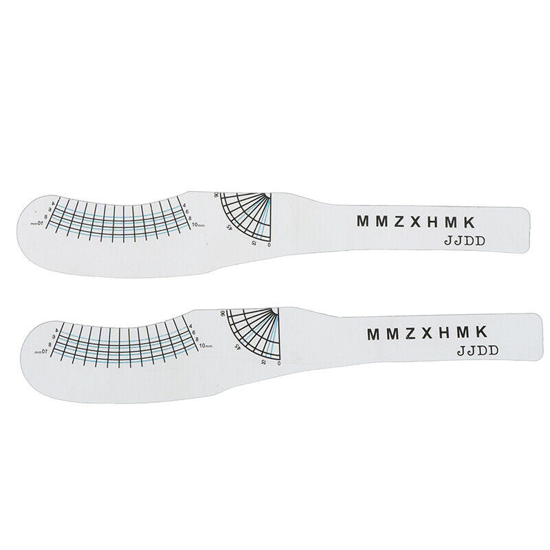 2Pc Eyelash Extension Styling Ruler Measuring Ruler Tool Before & After L.l8