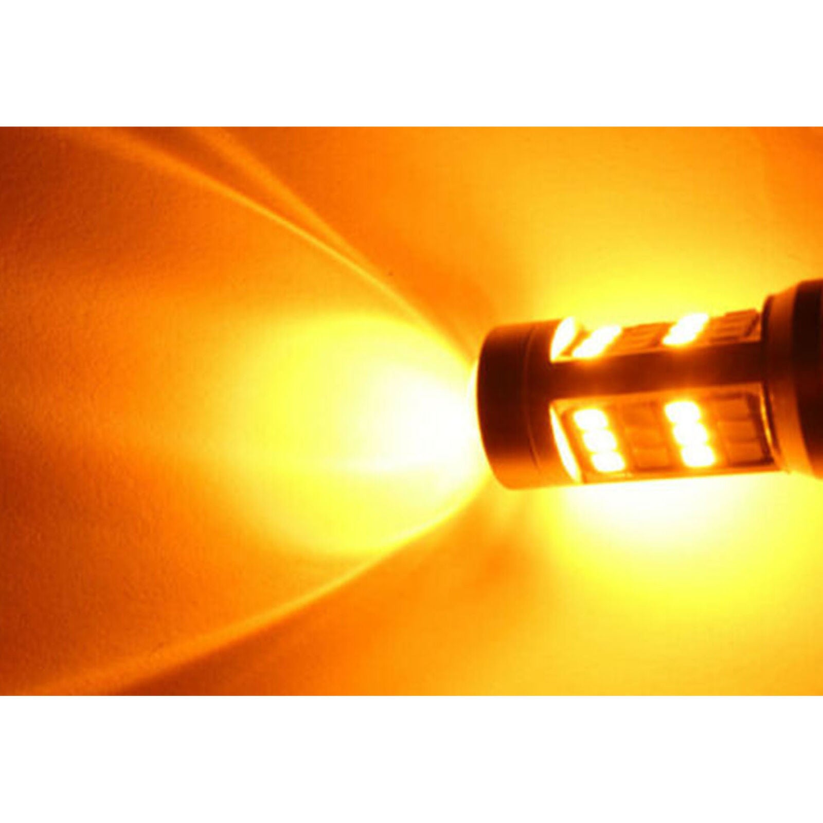 2X 7443 7440 7444 LED Turn Signal Switchback White/Amber DRL Parking Light Bulbs
