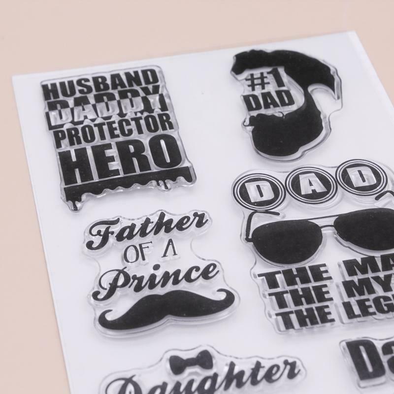 Dad Silicone Clear Seal Stamp DIY Scrapbooking Embossing Photo Album Decorative