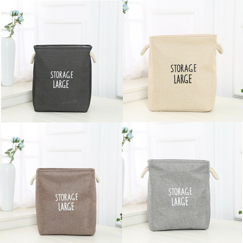 Fabric Storage Basket Bin 40x33x43cm Large Organization Storage Cube Grey