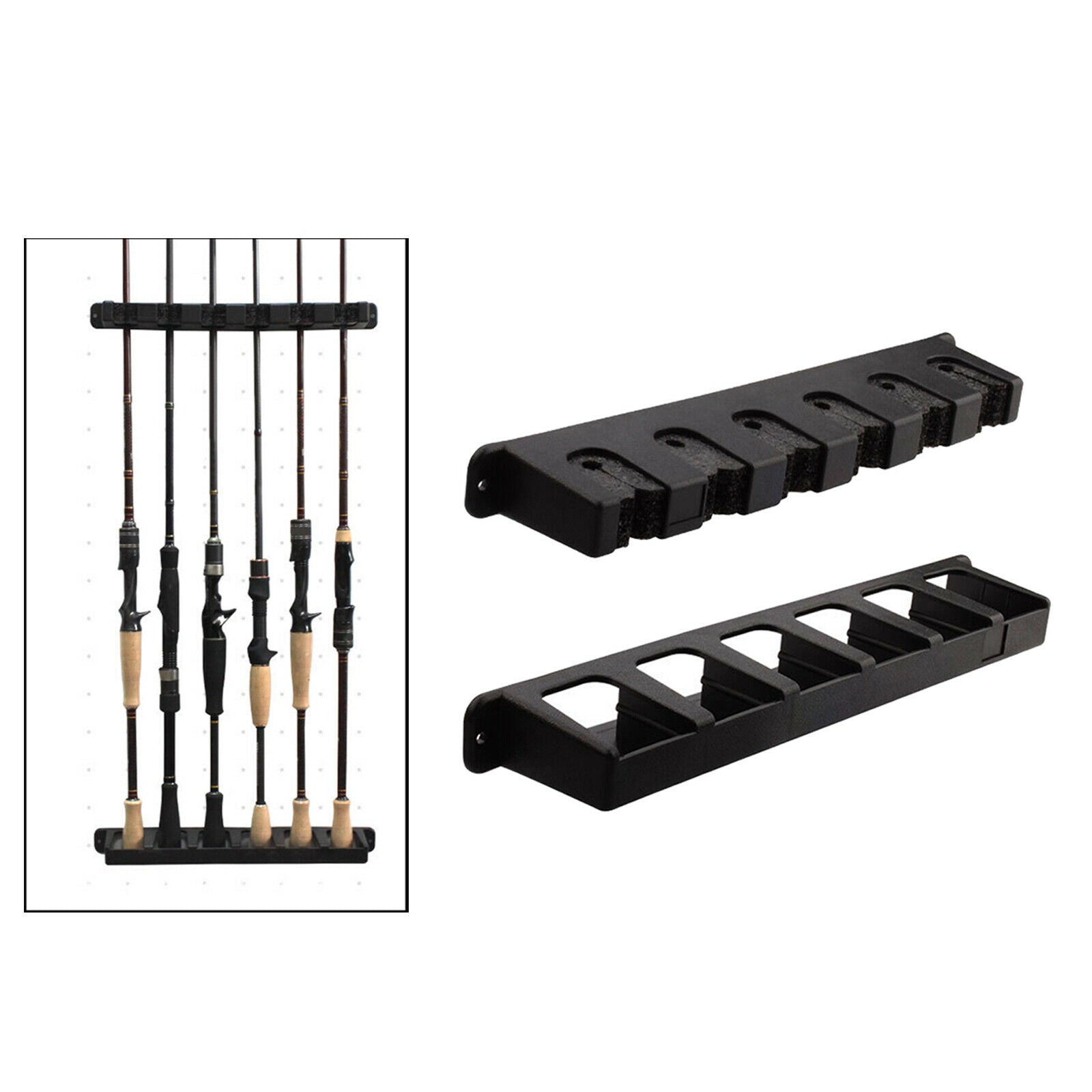 Fishing rod rack vertical bracket wall-mounted storage boat pole bracket