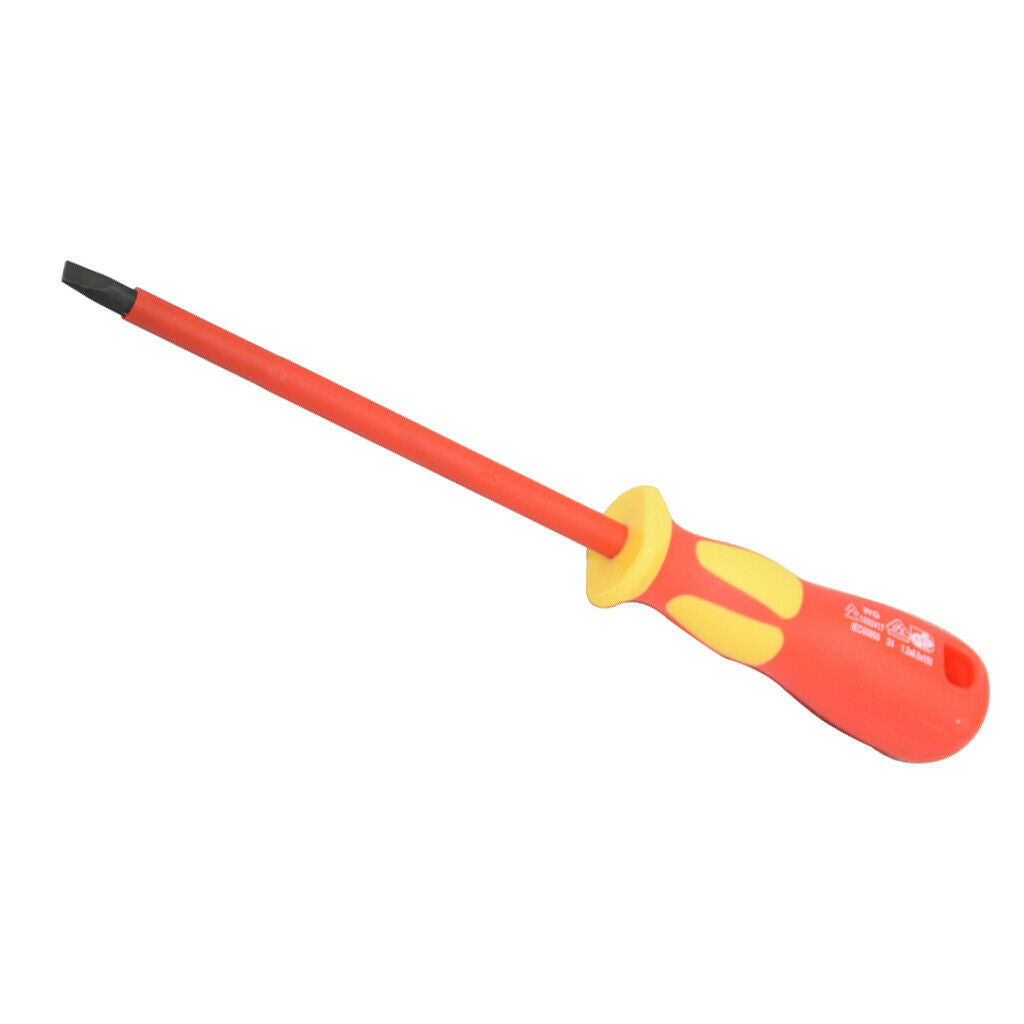 3 x Insulated Safe Multi Flat Slotted Screwdriver Repair Tools Easy to Use