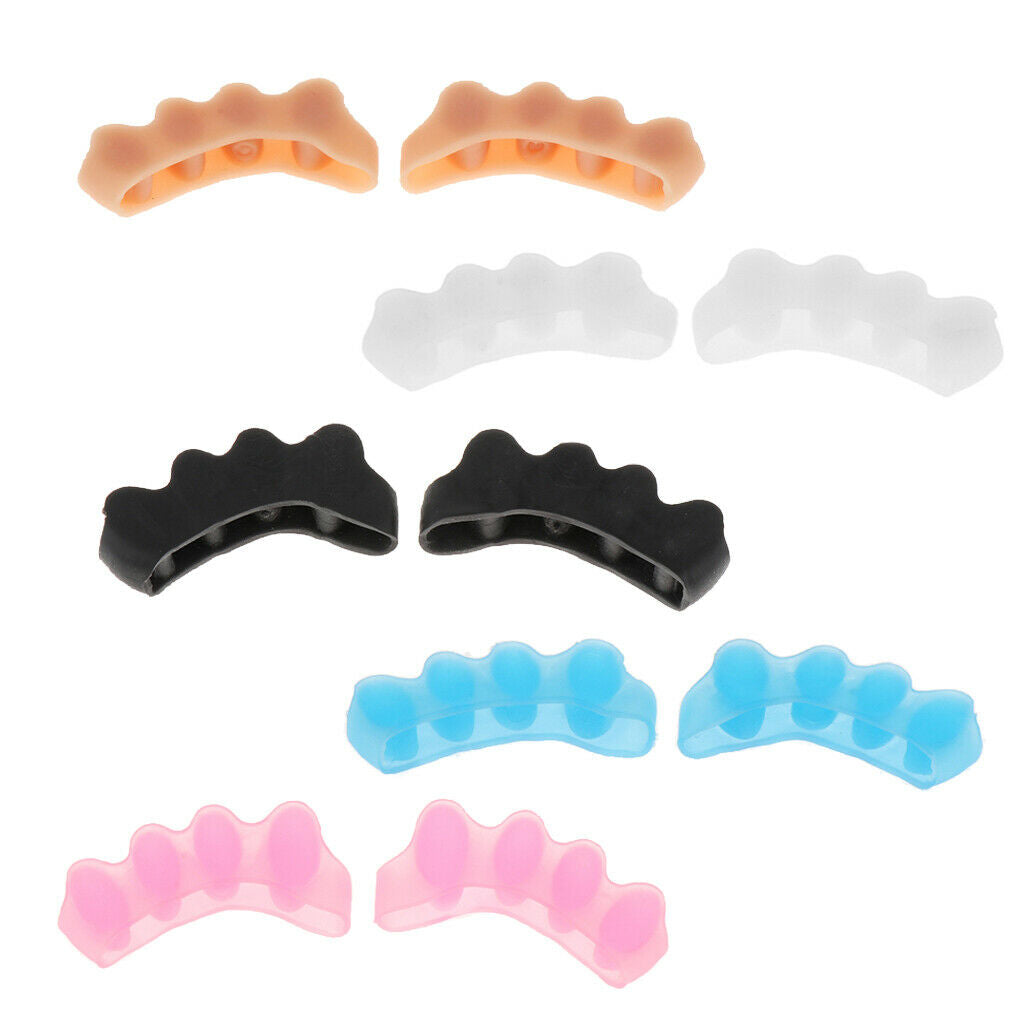 Silicone Toe Separators Bunion Pain Relief Toe Spacers Nail Polish Tools