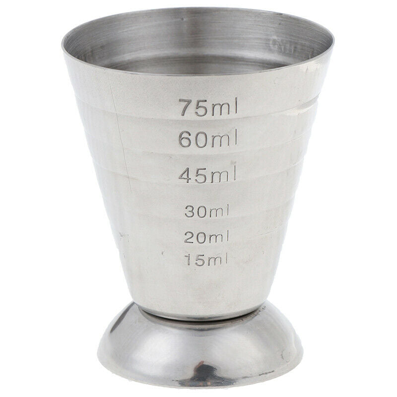 75ml Metal Measure Cup Drink Tool Shot Ounce Jigger Bar Mixed Cocktail Be.l8