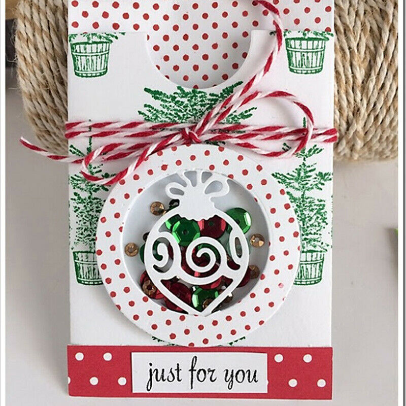 Cut Die 6Pcs Christmas Circle Scrapbook Paper Craft Blade Punch Stencils .l8