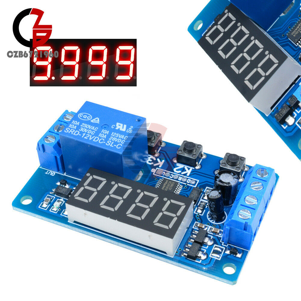 Digital 12V Delay Timer Control Switch LED Display Automation Relay Module