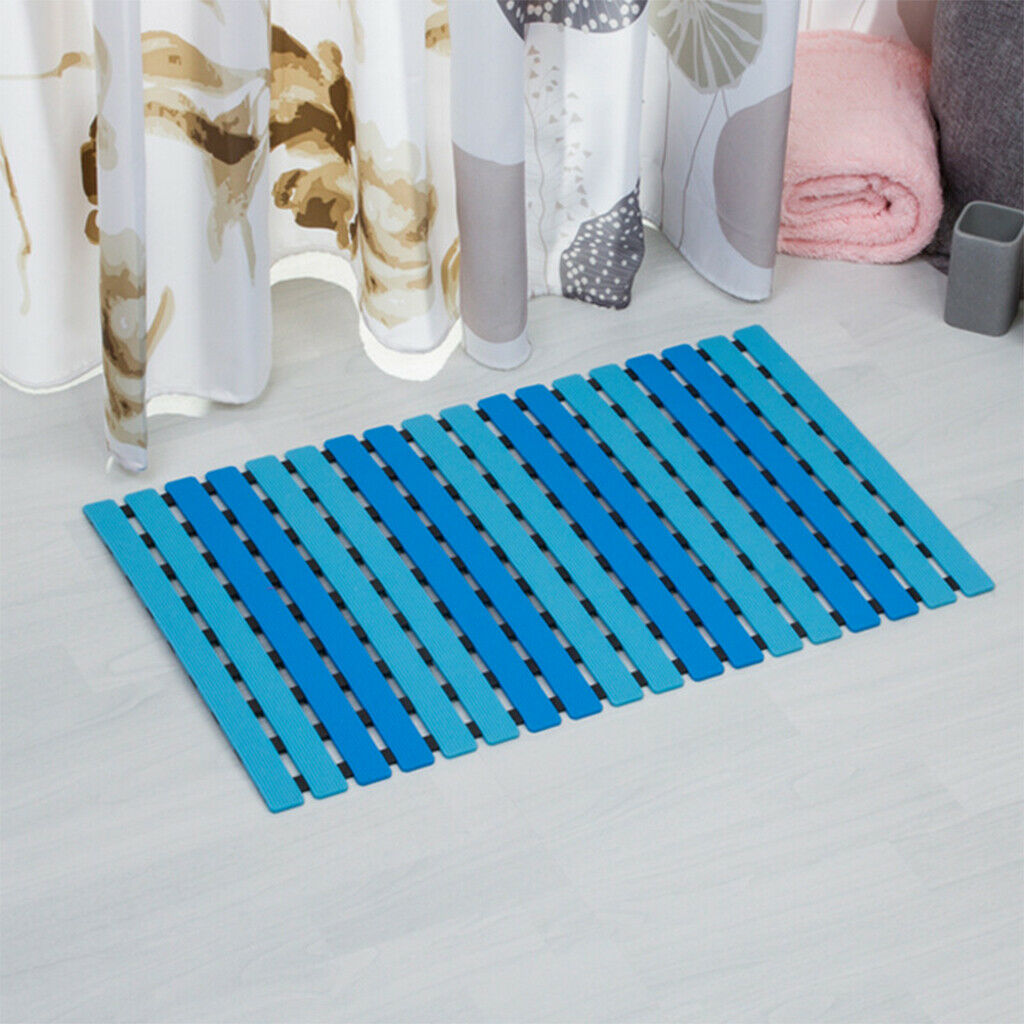 Bath Mat with Suction Cups Mildew Foldable Bathtub Mat Floor Mat for Kitchen