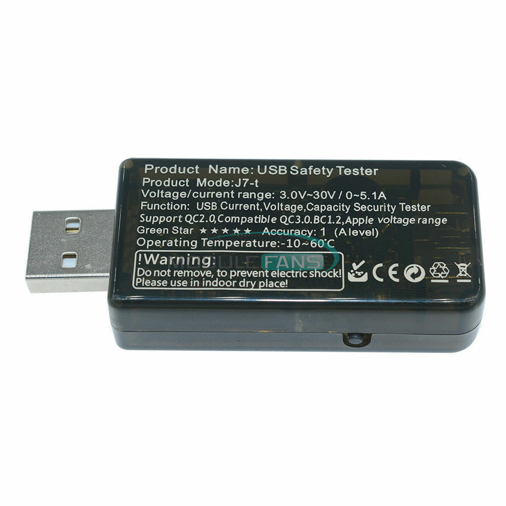 6 in 1 LCD USB Tester  Voltmeter Ammeter Power off Protection Battery Detector
