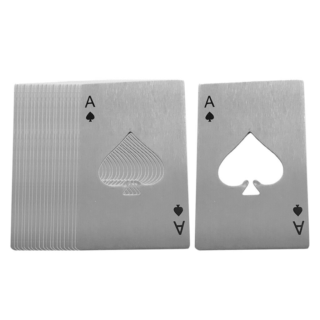 Pack of 20 Durable Playing Card Ace of Spades Soda Cover Bottle Opener Tools