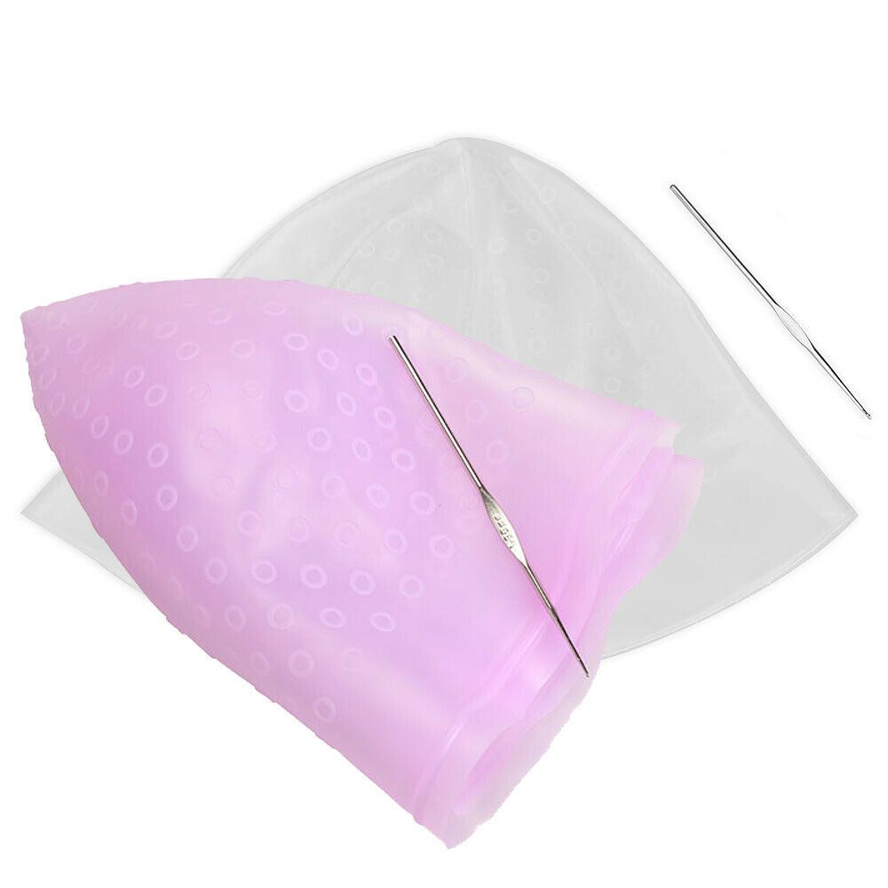 Reusable Hair Colouring Hairdressing Highlighting Dye Cap Hook Frosting @
