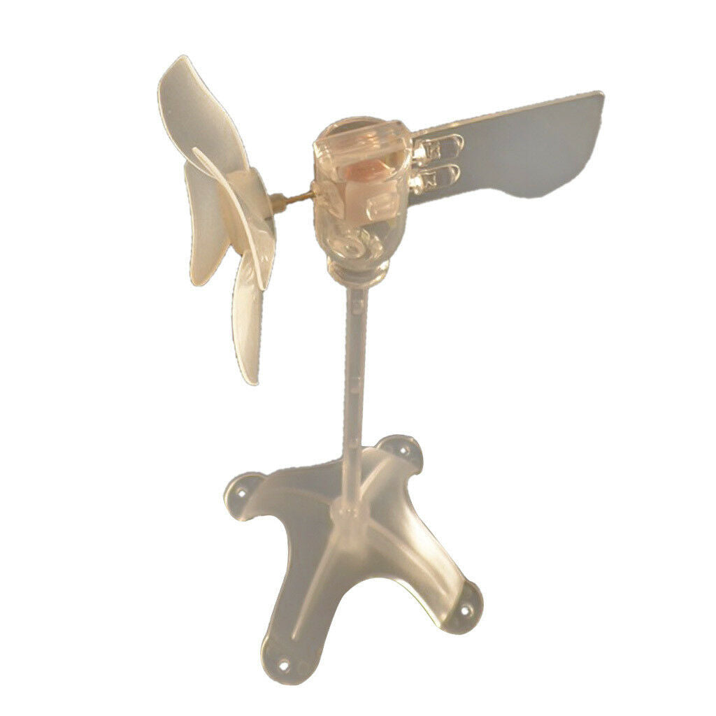Small 360º Vertical Wind Generator Wind Turbine Motor Blade LED DIY Display
