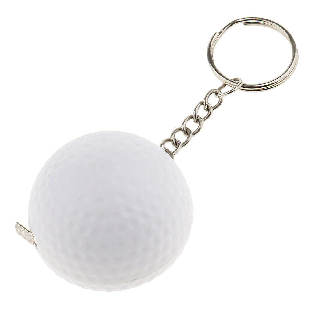 MagiDeal 100 cm Tapeline White Golf Ball Pendant Key Chain Keychain Keyring