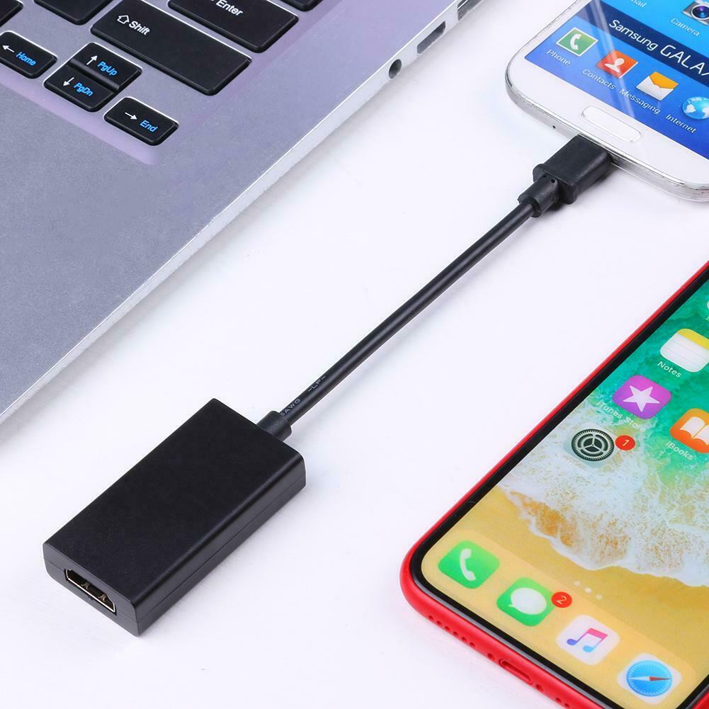 Micro USB to HDMI-compatible 1080P Cable with 5Pin to 11Pin Converter Adapt @