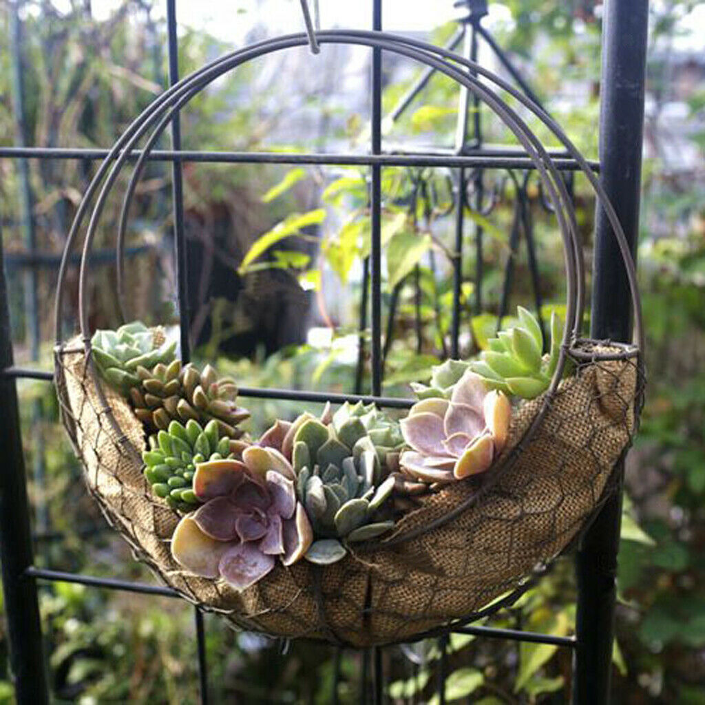 2 Pieces Wire Wreath Frame Hanger - Moon Shape - 28cm(11inch)