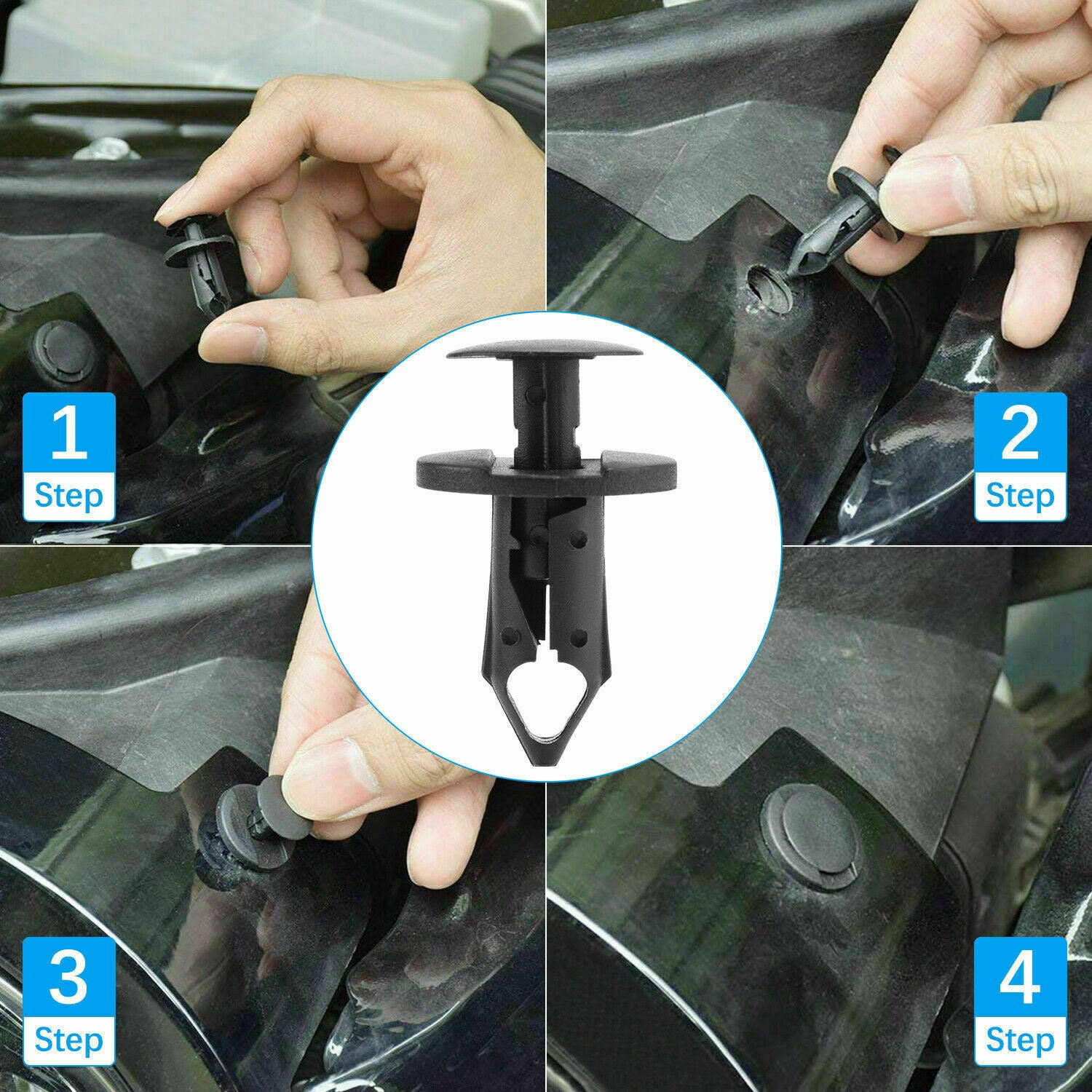 40Pcs/Bag Car Push Retainer Pin Body Bumper Rivet Trim Moulding Clip Accessories
