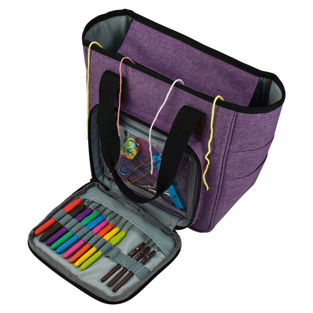 Knitting Bag Yarn Storage, Travel Yarn Bag Organizer for Yarn Ball, Unfinished