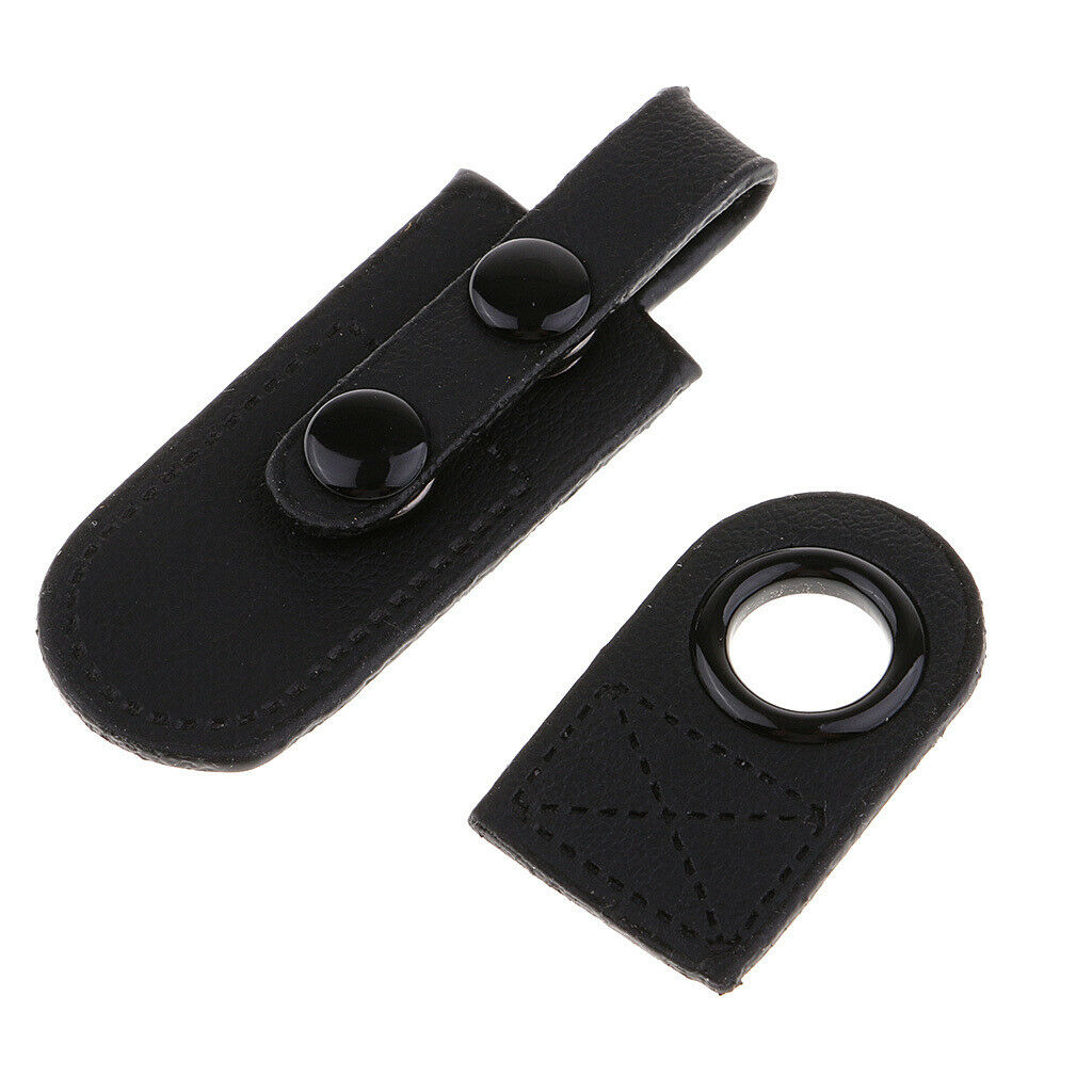 1 Pair PU Leather with Metal Hook Buttons, Coat Fastener for Clothes Duffle