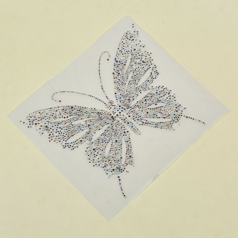 Fashion Butterfly Rhinestone Iron on Transfer Embellishment Sewing Supply 1 Pc