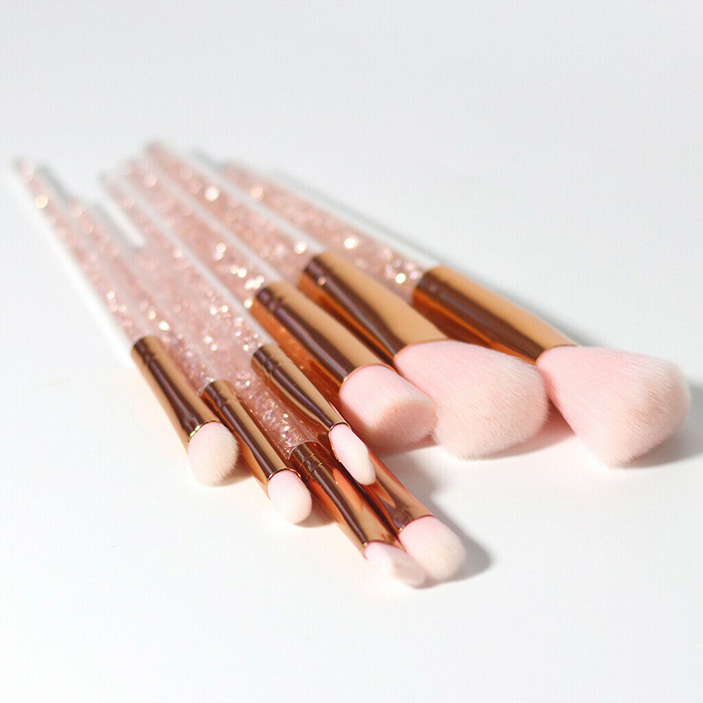 8 Piece Facial Cosmetics Eyeshadow Eyeliner Eyebrow Blush Makeup Brushes Set