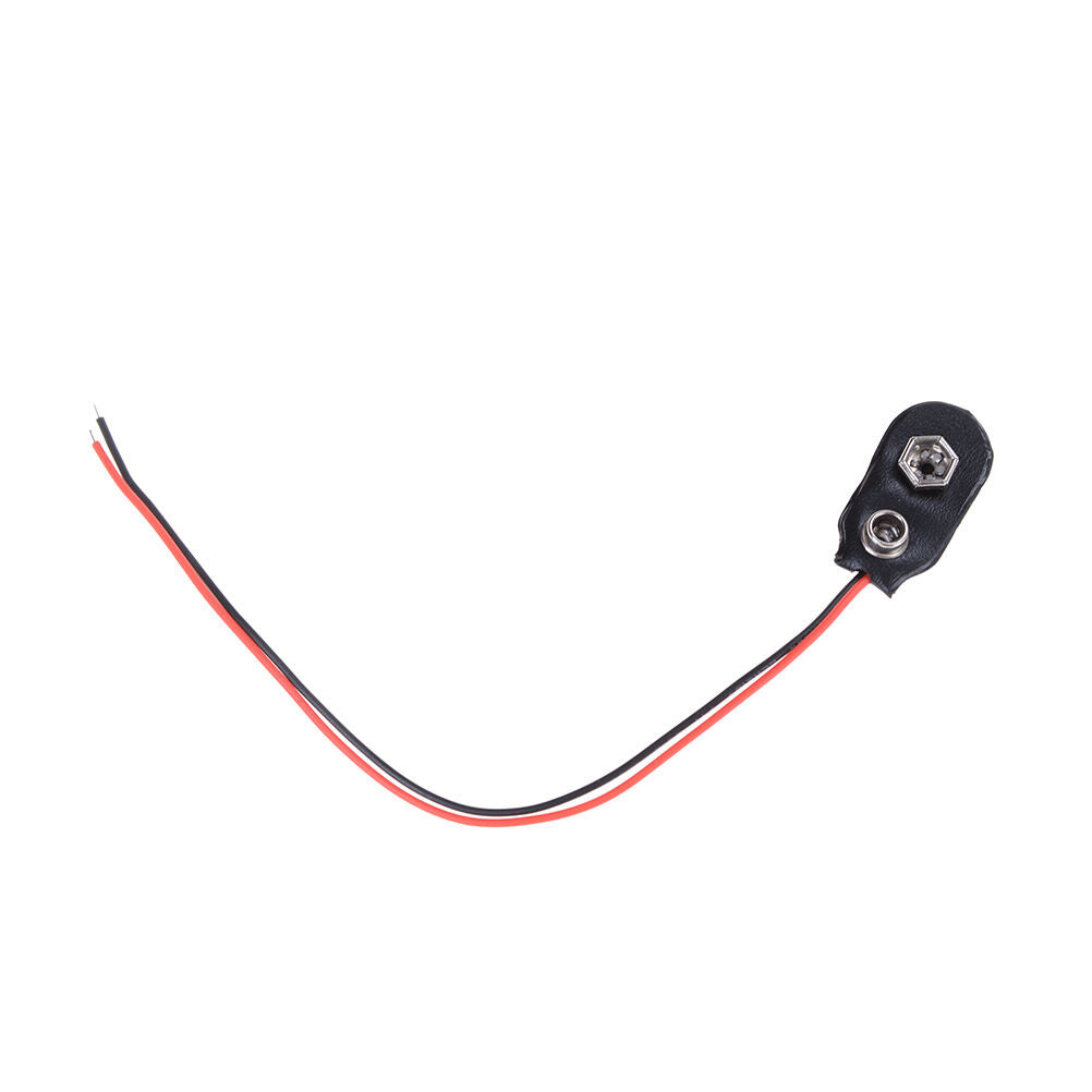 10x Black Red Cable Connection 9V Battery Clips Connector Buckle 15cm Dur.l8