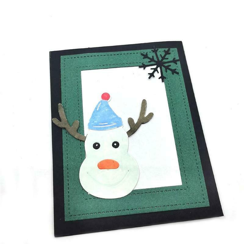 Christmas Elk Antlers Snowman Carbon Steel Cutting Dies DIY Scrapbooking Photo