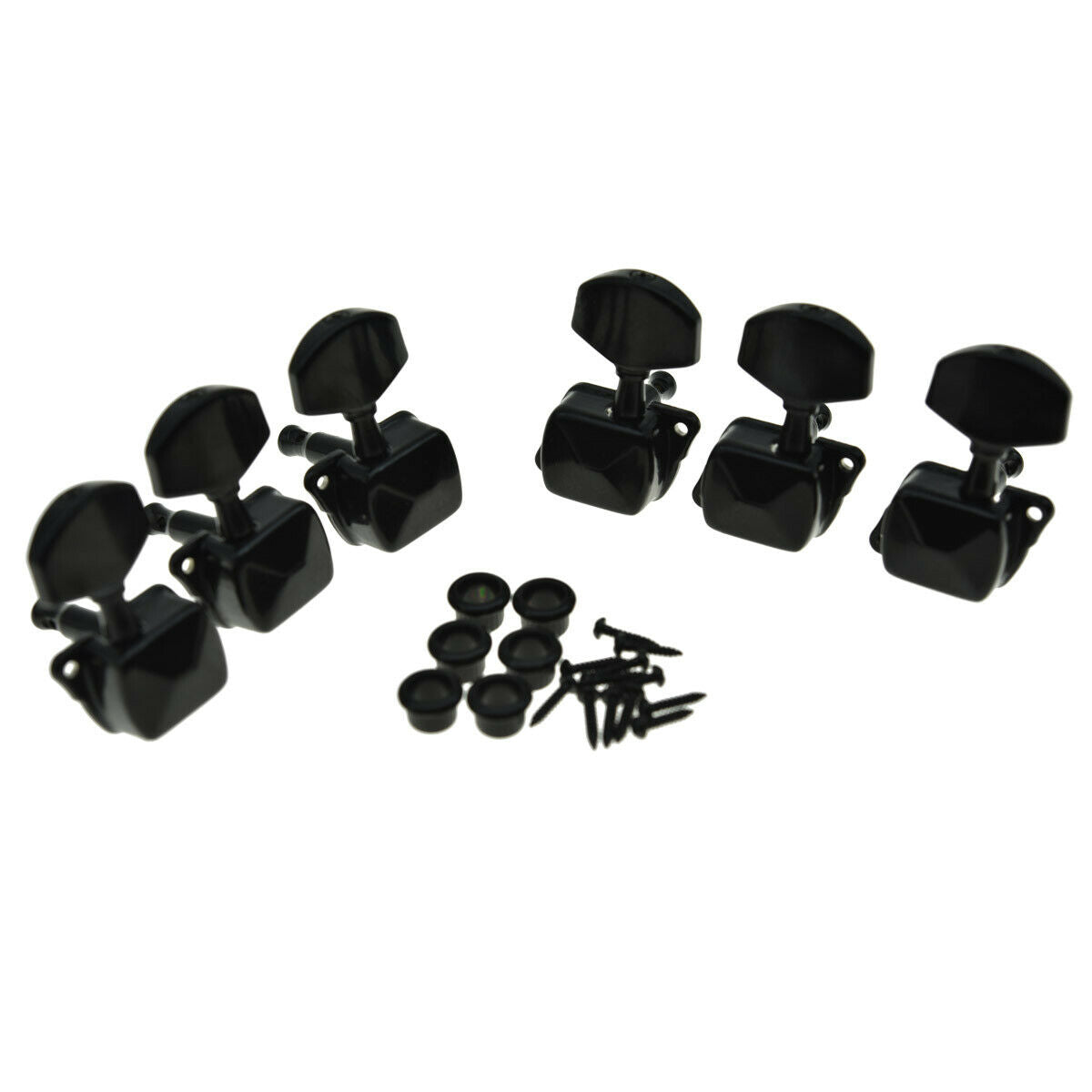 3x3 Semi-Closed Acoustic or Electirc Guitar Tuning Keys Pegs Machine Heads Black