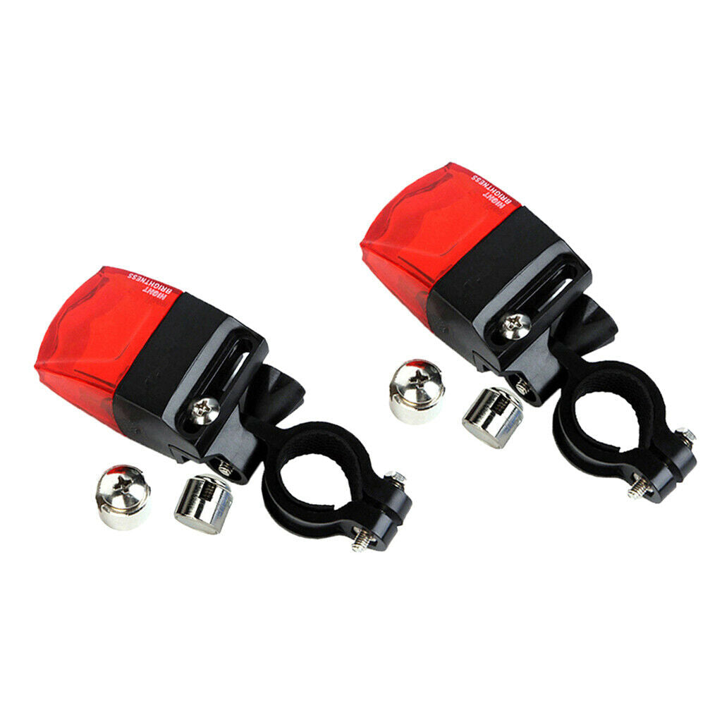 2x IPX4 Self-Powered Bicycle Bike Tail Light Rear Light Cycling Flashlight