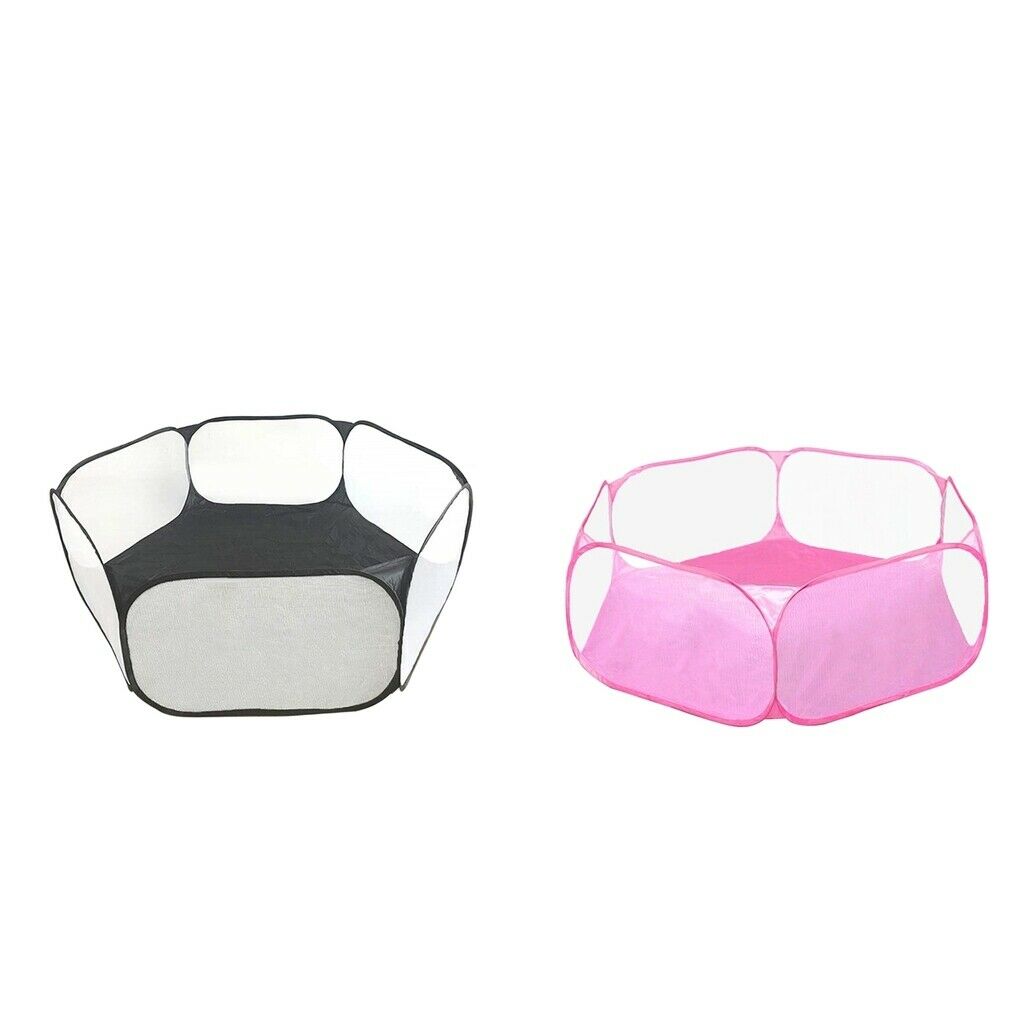 2 Pack Small Animals Tent, Reptiles Cage,Breathable & Transparent Pet Playpen
