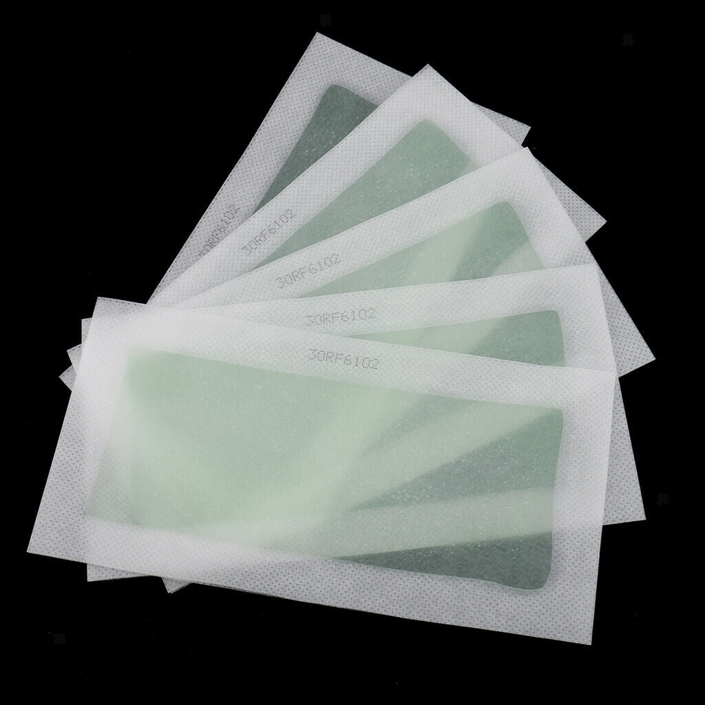 10 Pieces Double Side Cold Wax Hair Removal Strips for Leg Body Facial Hair