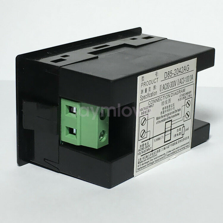 Digital LCD AC Voltmeter Ammeter Panel Amp Volt Gauge 80-300V 200A Dual Display