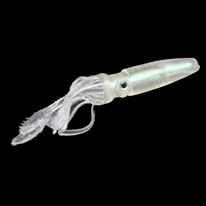 Transparent soft squid lure baits 10.5cm/9g sea bass trolling fishing lure.l8