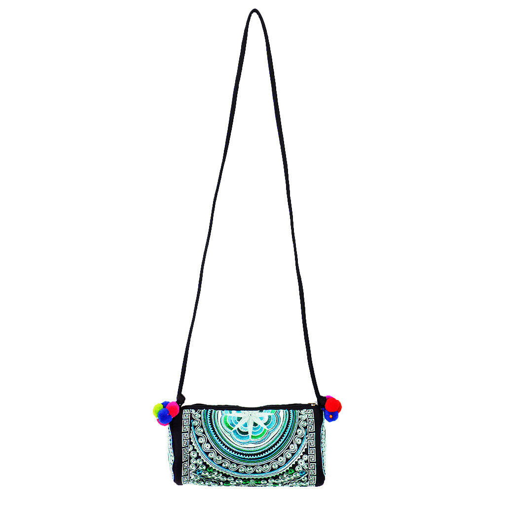 Chinese Style Bag Embroidery Flowers Ethnic Canvas Handmade Shoulder Bag #3