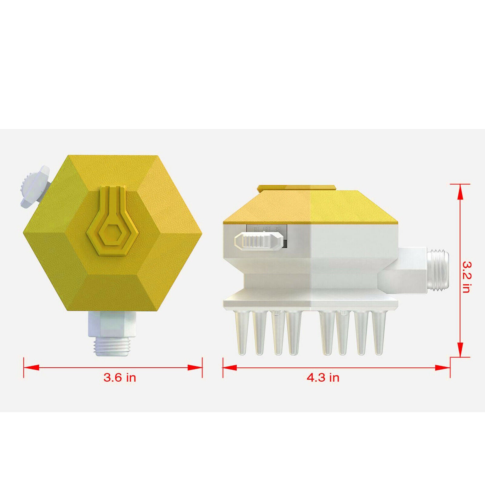 Pet Bathe Shower Sprayer Head Massge Scrubber Comb Brush for Dogs Cat Yellow